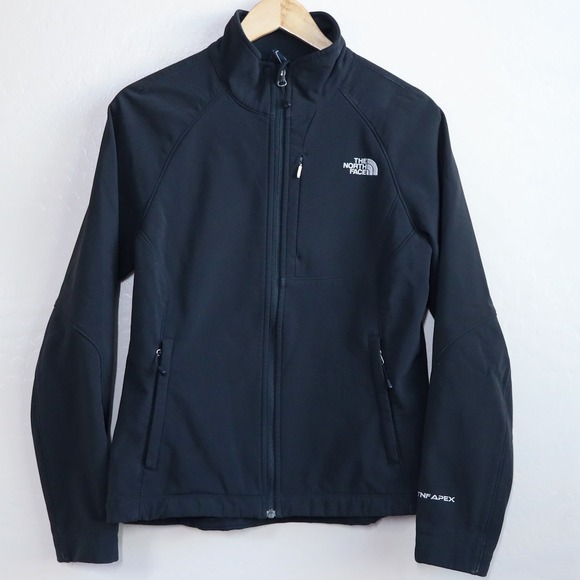 The North Face Apex Softshell Jacket Women's Medium Black Full Zip Outdoor - Picture 1 of 14